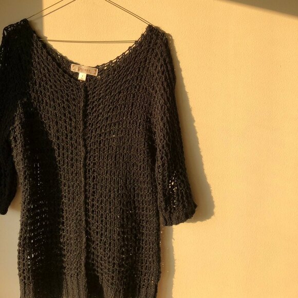 Black Knit Summer Sweater - Picture 6 of 8
